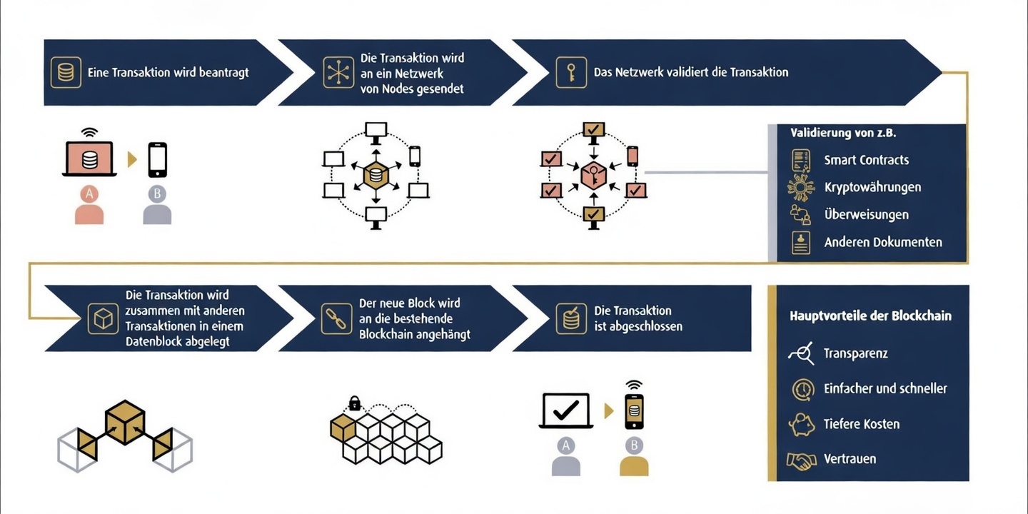 Blockchain Transaktion Ablauf